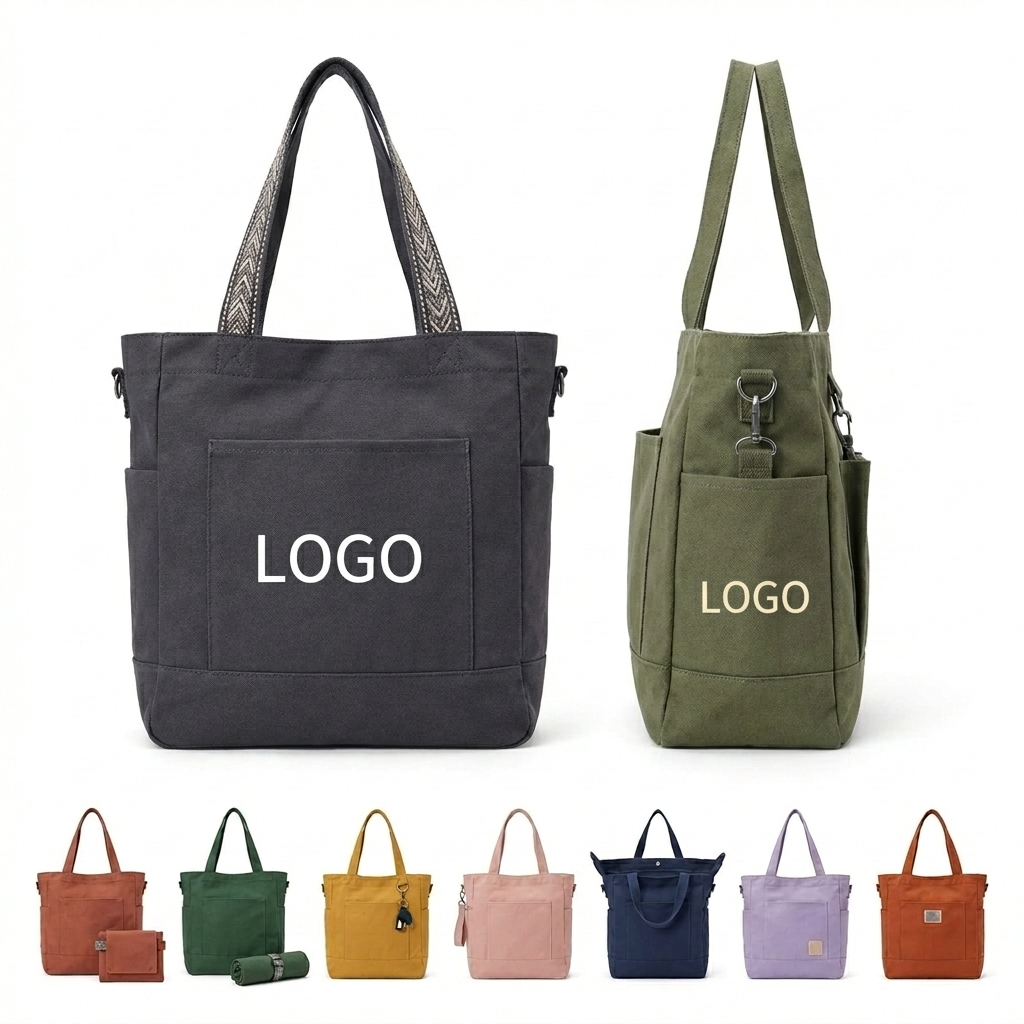Customizable Heavy-Duty Canvas Tote Bag for Shopping, Travel & DIY Projects
