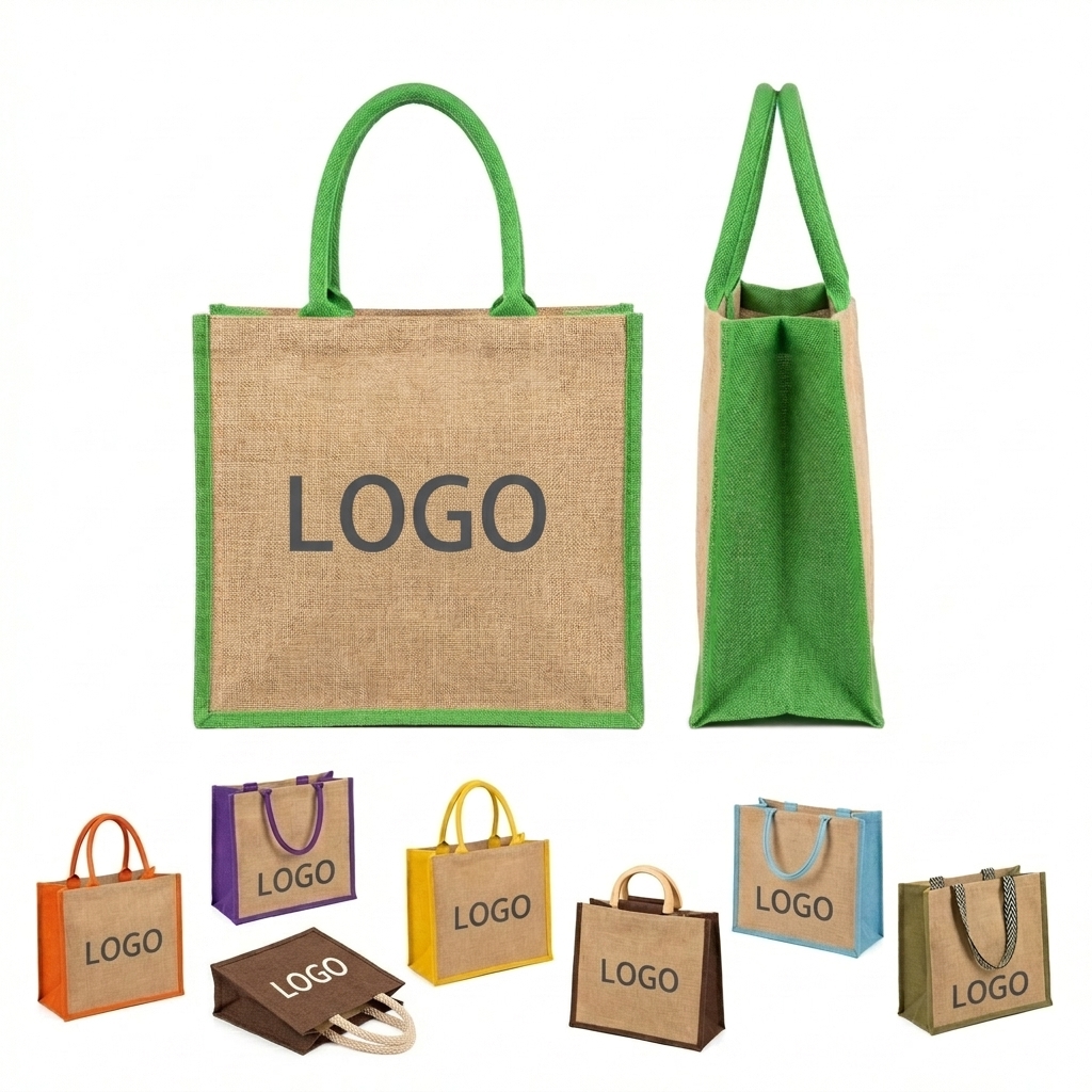 The Sustainable Jute Adventure Tote Bag for Groceries & Outings