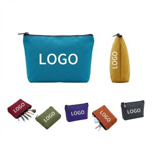Color-Block Canvas Travel Pouch
