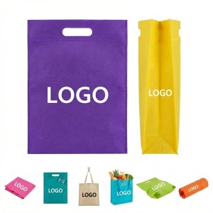 Eco-Friendly Reusable Non-Woven Tote Bag with D-Cut & Loop Handles