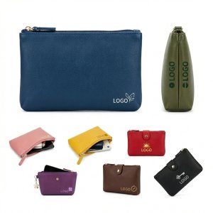 Classic Vegan Leather Zip Pouch